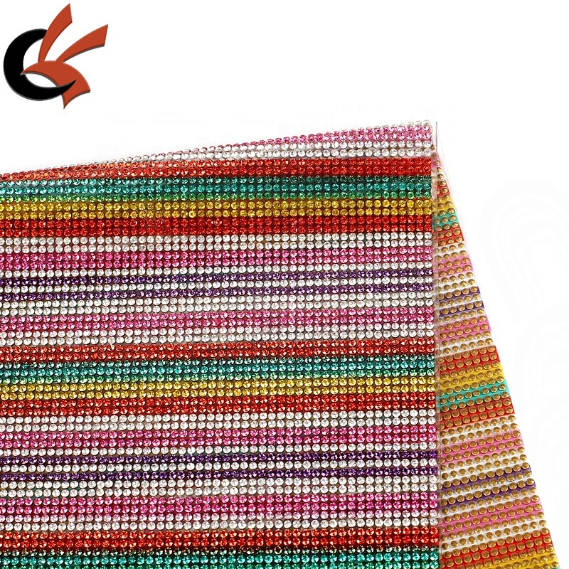 24*40cm various color rhinestone mesh design hot fix transfer applique trim hot fix sheet