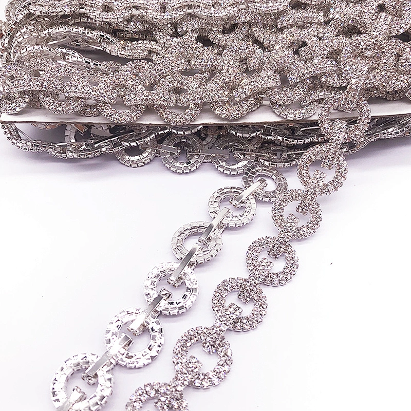 Top quality cadena strass rhinestone trim for clothing