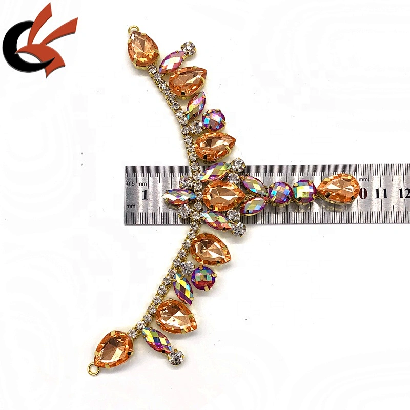Decorative Rhinestone Crystal Chain Buckle for Garment Accessories