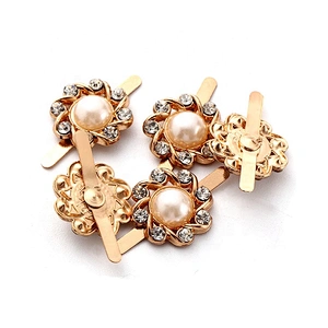 Fashion zinc metal flower shoe lady shoe buckle accessories for bag hat decoration