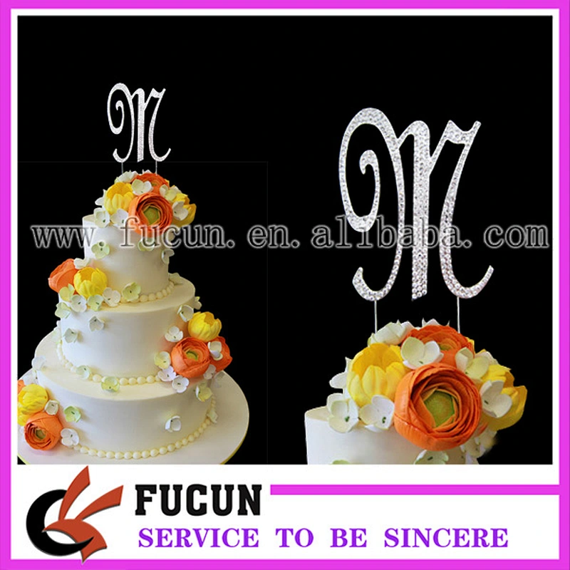 Monogram GOLD Cake Topper in any letter A B C D E F G H I J K L M N O P Q R S T U V W X Y Z
