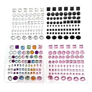 Assort acrylic rhinestone Self-adhesive Diamond Stickers on diamante craft decor