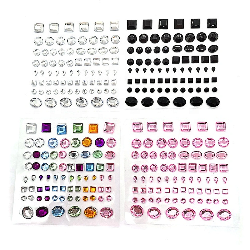 Assort acrylic rhinestone Self-adhesive Diamond Stickers on diamante craft decor