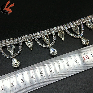 wholesale beatiful water drop rhinestone connector