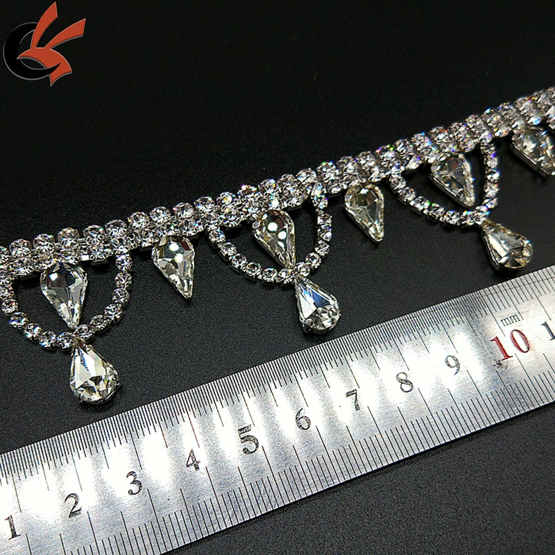 wholesale beatiful water drop rhinestone connector
