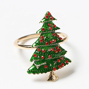 Factory producing European standard classic christmas crafts napkin rings