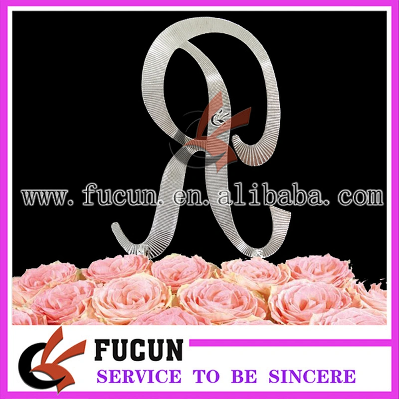 silver letter rhinestone cake topper party supplies/ christmas/wedding decorations centerpieces