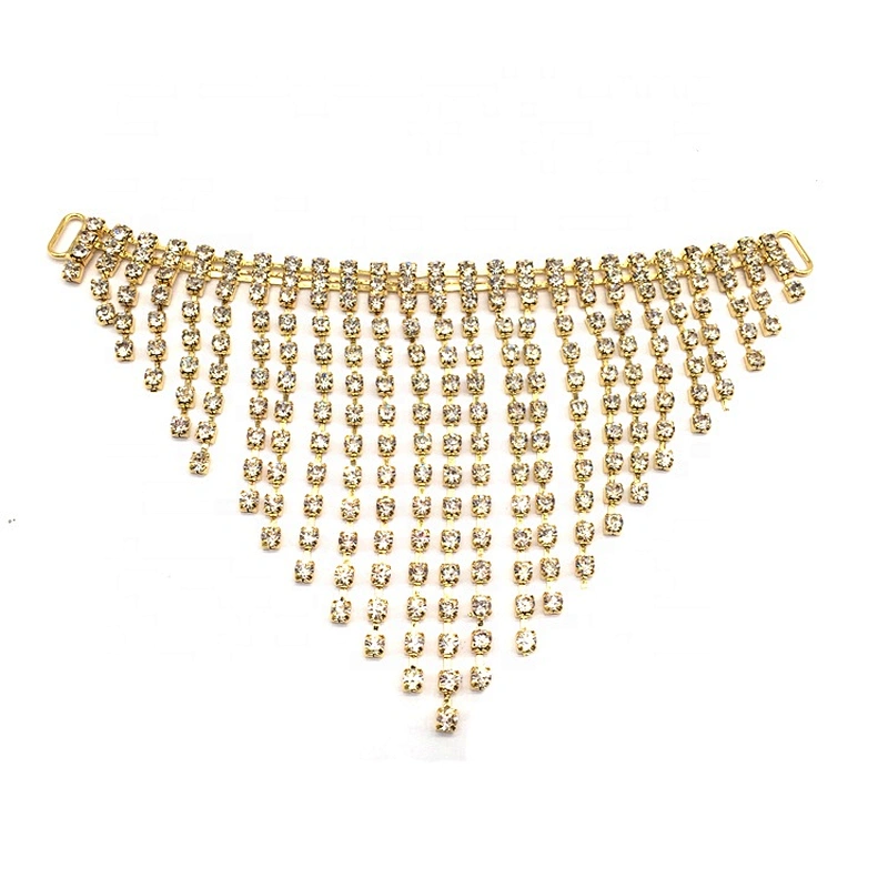 Hot sale Diamante Rhinestone Haunch Chain Pendant Bikini Connector For Swimwear Pageant Stage