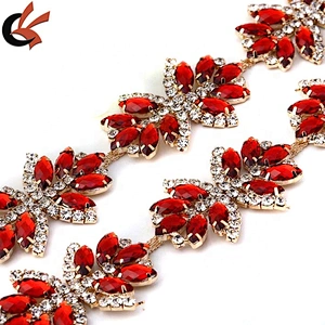 Custom Costume Jewelry Crystal rhinestone Trimming rhinestone chain