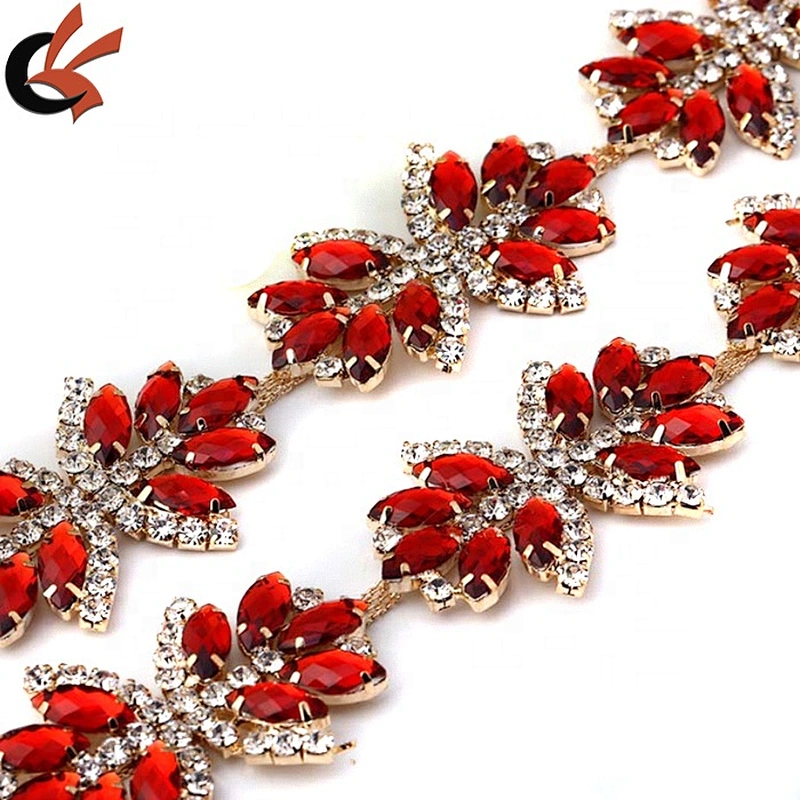 Custom Costume Jewelry Crystal rhinestone Trimming rhinestone chain