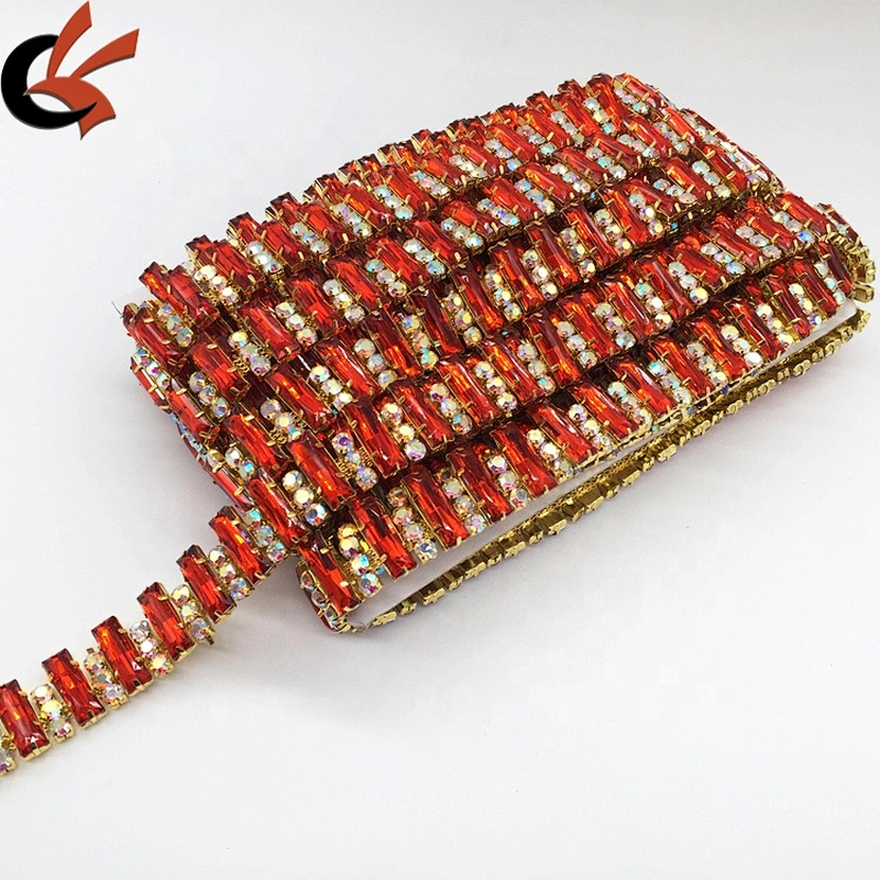 10 yards acrylic rhinestone beads garnished along mesh trim create rhinestone trimming chain