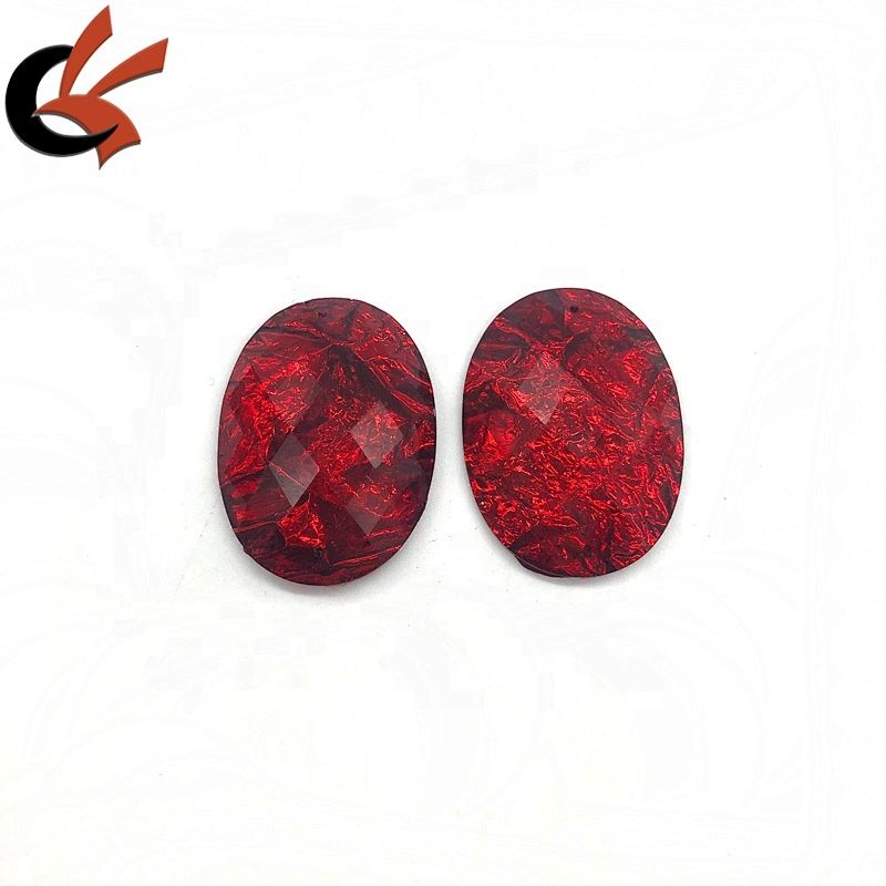 Fancy 18x25mm Oval shape resin rhinestone loose gems