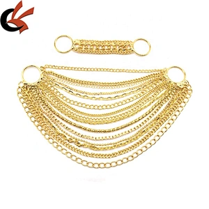 Newest street style cowboy bikini decorative gold link chain metal setting swimwear chain bikini connector