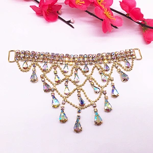 Wholesale Gold stained stone jewelry swimwear accessories metal swimwear hardware thong bikini connector