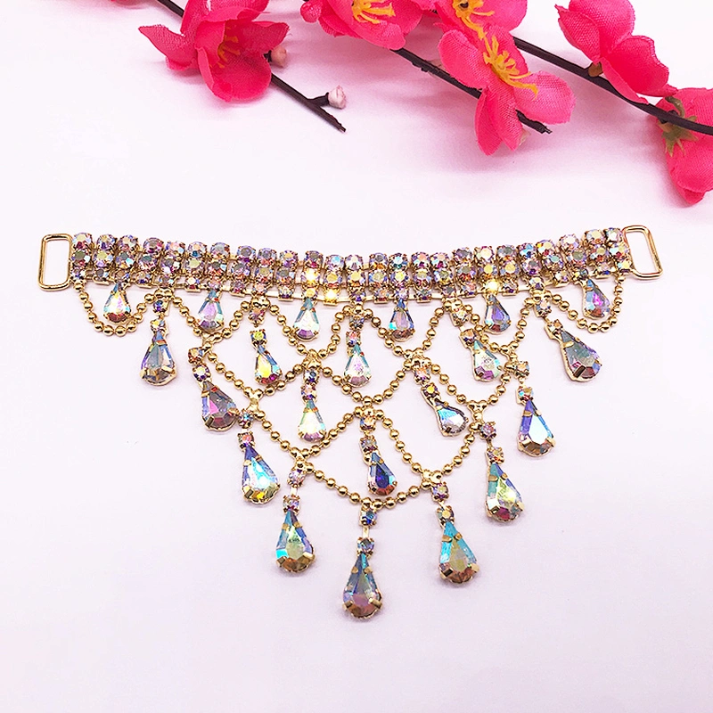 Wholesale Gold stained stone jewelry swimwear accessories metal swimwear hardware thong bikini connector