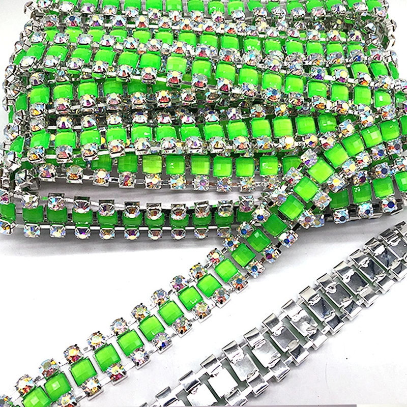 Wholesale garment crystal trimming banding for dancing dress