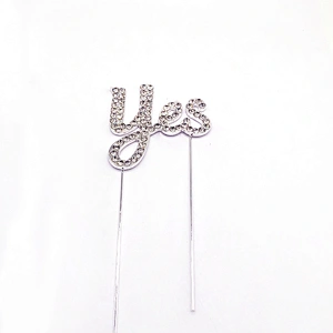 wedding cake accessories She said yes crystal cake topper