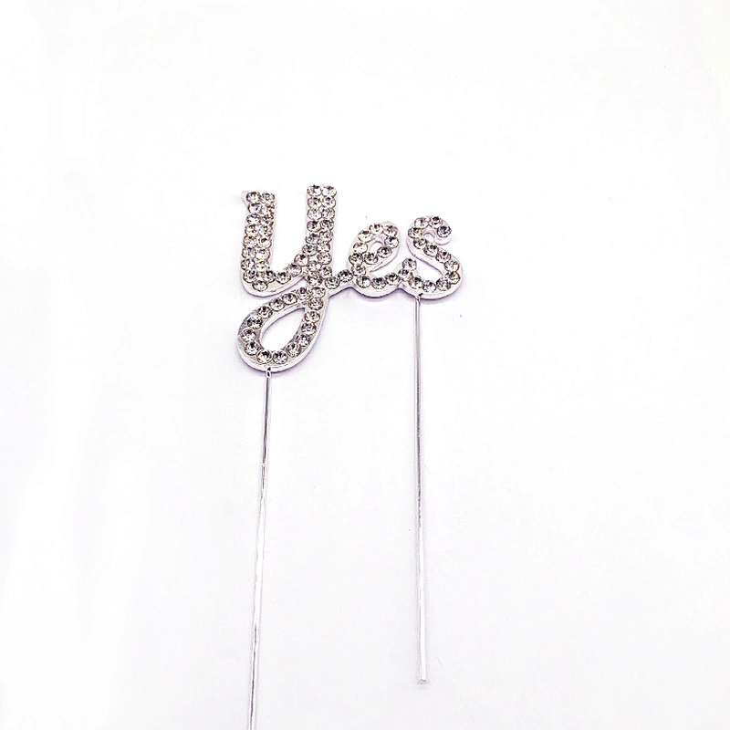 wedding cake accessories She said yes crystal cake topper