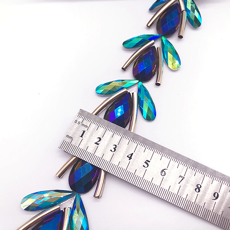 Wholesale Hot fix  sew on wedding bridal bead trim for wedding dress