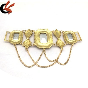 Diamante swimwear square buckles large pink jewel stone rhinestone connector of bikini hardware for Russia style