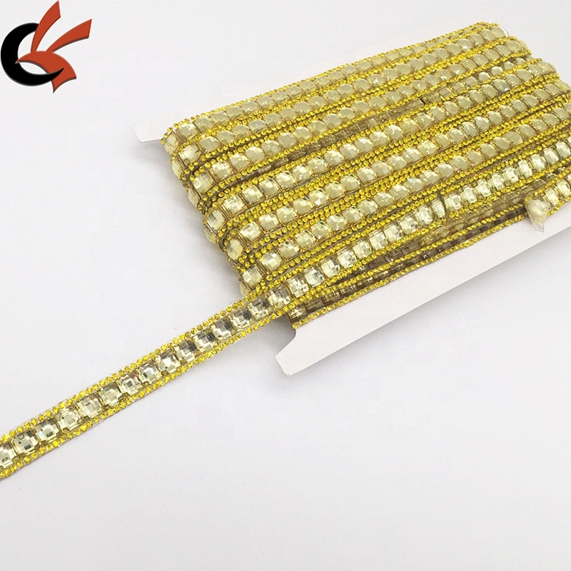Top quality garment accessories trim types hot fix rhinestone transfer tape trimming