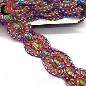 wholesale carnival dress belt decoration large red AB hot fix rhinestone trimming