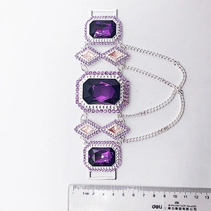 2020 fashion style  Diamante Rhinestone Chain Glass Stone Bikini Connector  for swimwear