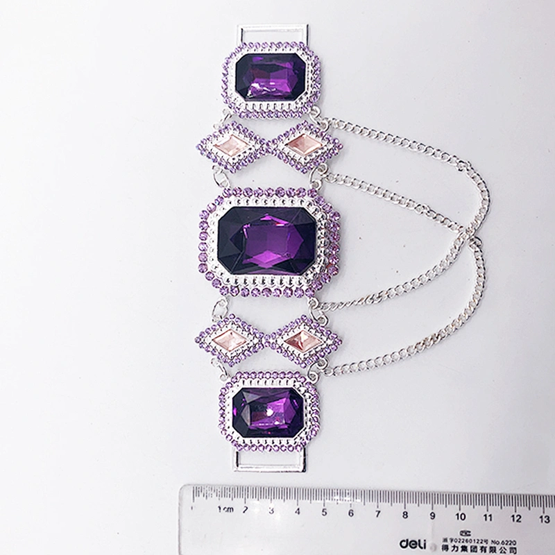 2020 fashion style  Diamante Rhinestone Chain Glass Stone Bikini Connector  for swimwear