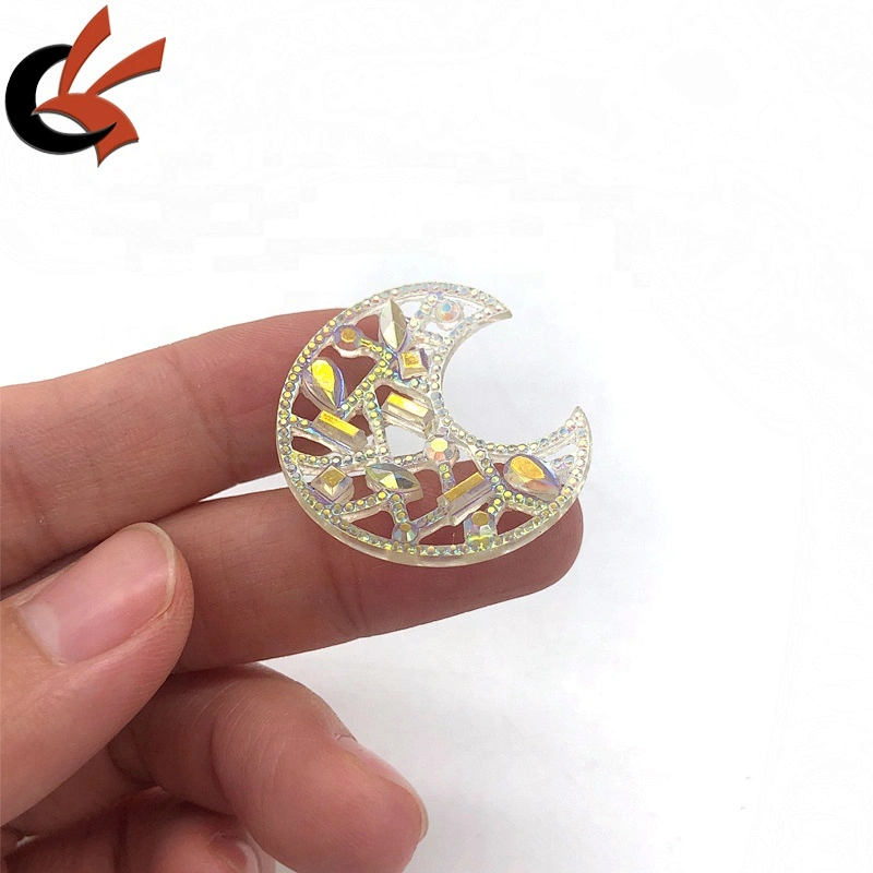 various colors to choose Crescent Moon hollow  sew on resin loose rhinestones