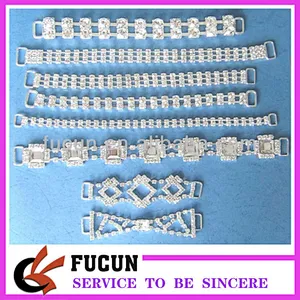 China hot sale crystal rhinestone bikini connectors for swimwear accessories