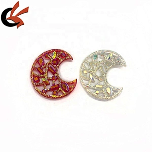 various colors to choose Crescent Moon hollow  sew on resin loose rhinestones