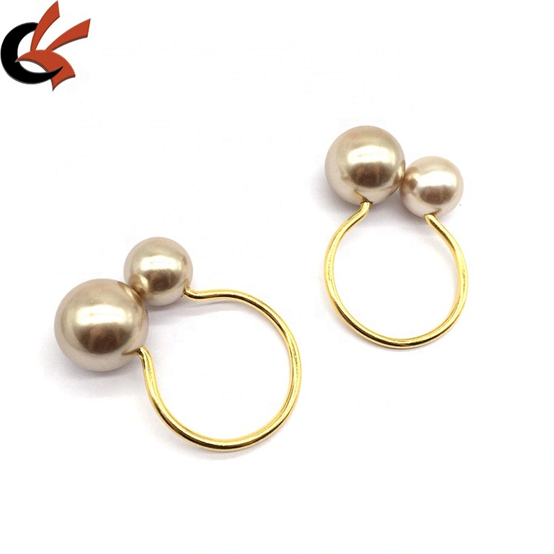 Custom made wholesaler dining table decor disposable artificial pearl beaded napkin ring