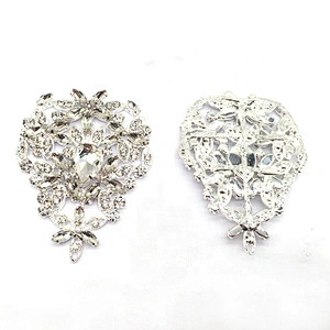 Wholesale Wedding Gown Bridal Sash Evening Wear Diamond Non Hot Fix Design Patch Flower Rhinestone Applique