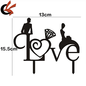 Fancy Mr & Mrs Cake Topper Acrylic Wedding Love Cake Topper