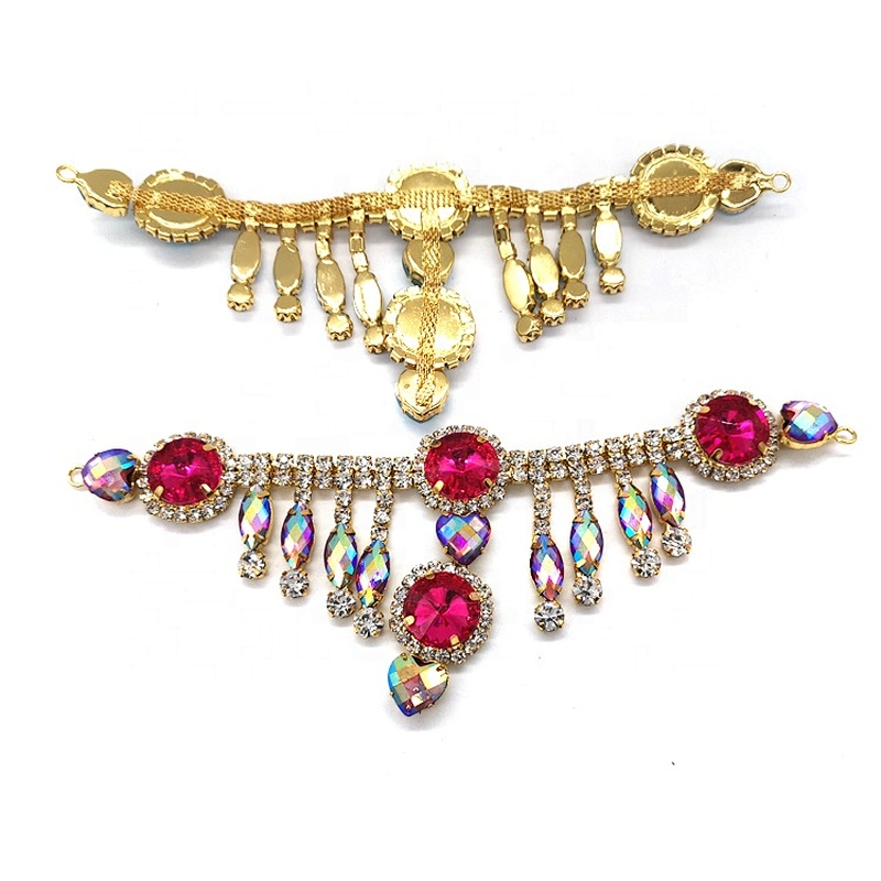 Factory Custom jewelry rhinestone shoe chain shoe accessories