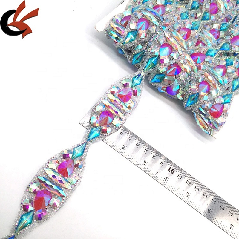 2021 New Trendy Product Crystal Beads AB Rhinestone Bridal Chain Trims Rhinestone Jewelry Chain Trimming