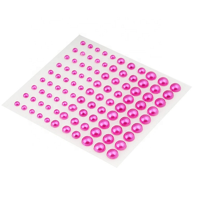 99 Pcs Multi-sized Self Adhesive Pearl Rhinestone DIY Stickers
