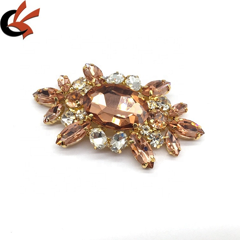 Factory bulk women shoes jewelry champagne shoes rhinestone buckle jewel custom shoe clip