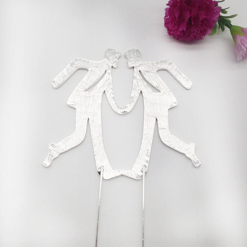 Exclusive Gay Couple Romantic Wedding Dancing Decor Rhinestone Same Sex Cake Topper