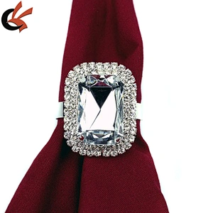 Wedding Table Decor Wedding Napkin Holder Crystal Rhinestone Napkin Ring