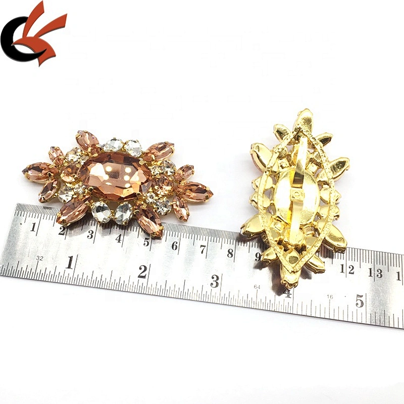 Factory bulk women shoes jewelry champagne shoes rhinestone buckle jewel custom shoe clip