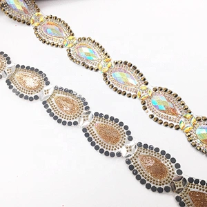 Hot Sale Resin Beads Jewelry Making Flat Back Hot Transfer Crystal Rhinestones Trims Tape