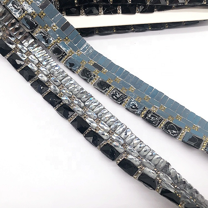 Hot melt Drilling Bridal Dress Banding Belt Rhinestone heat transfer Iron-On Clothing Decoration rhinestone Trim