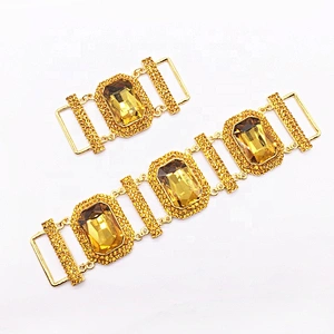 10 Sets/20 Pieces Golden Jewelry Plating Various Colors Crystal Bikini Connector For Sale