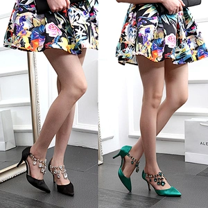 Factory Custom jewelry rhinestone shoe chain shoe accessories