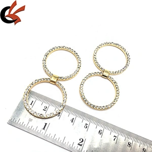 GZ Factory Wholesale Bag/Shoe Accessories Gemstone Round Crystal Rhinestone Bikini Buckle
