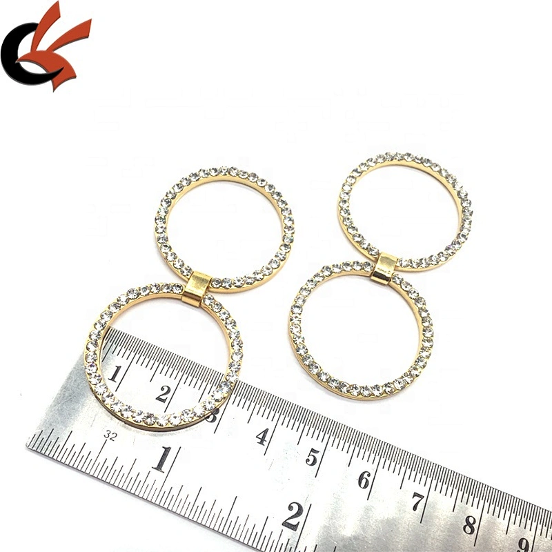 GZ Factory Wholesale Bag/Shoe Accessories Gemstone Round Crystal Rhinestone Bikini Buckle