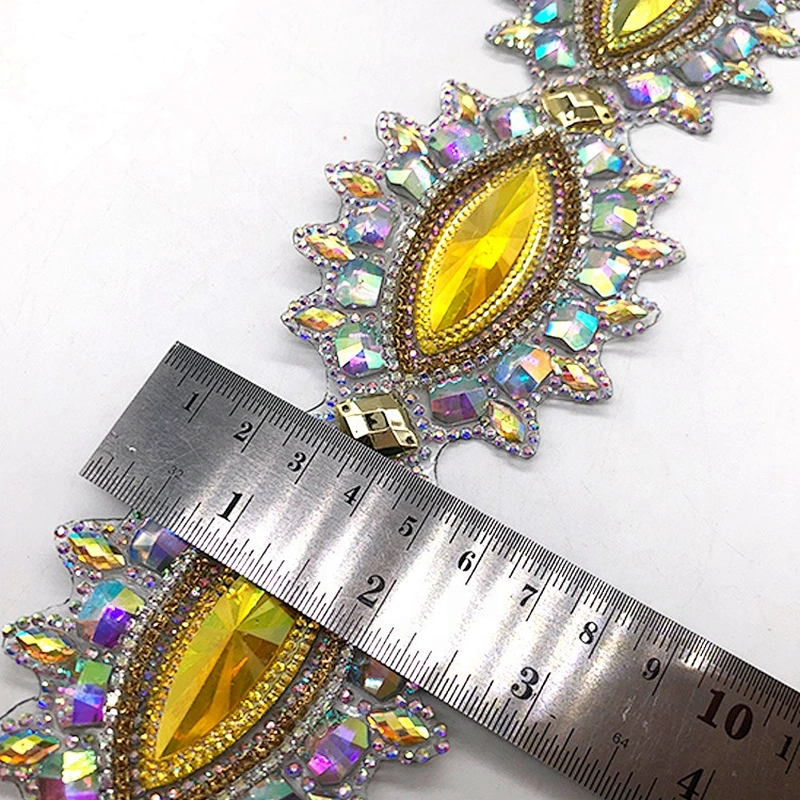 2020 Fashion garment accessory iron on designs Resin stones Crystal hot fix rhinestone trimming