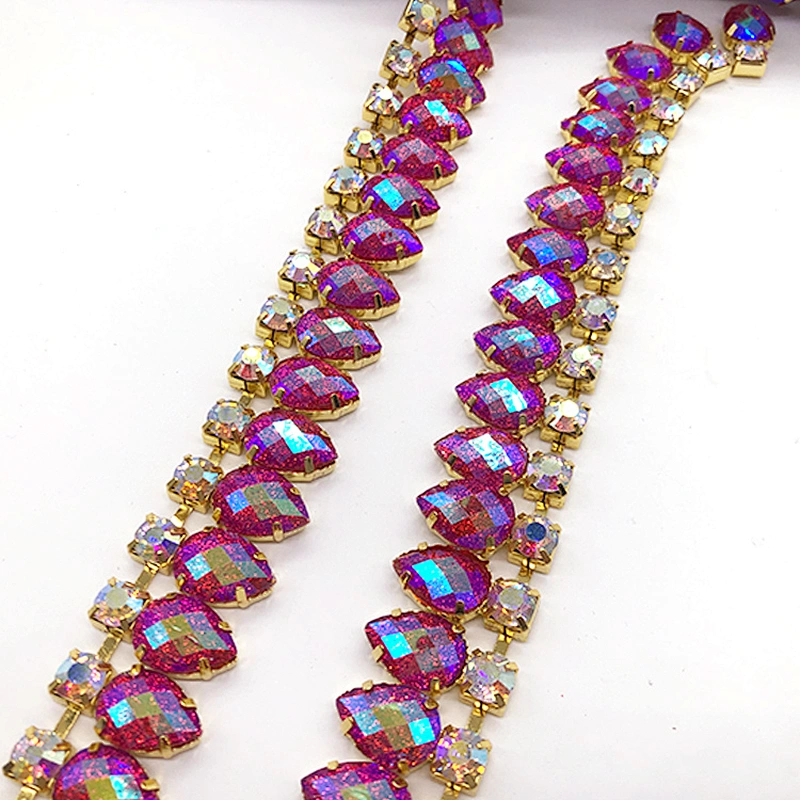 2021 Fashion Costume jewelry Crystal  Rhinestone  Trimming for Bridal Crystal Wedding Belt decoration