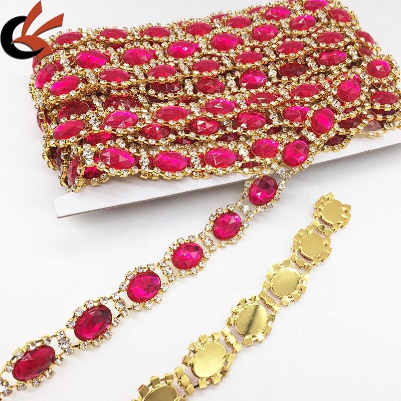 Best selling garment accessories rhinestone crystal embellishments rhinestone chains trims edge